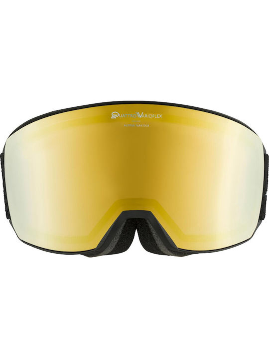 Alpina Ski & Snowboard Goggles Kids Black with Lens in Black Color