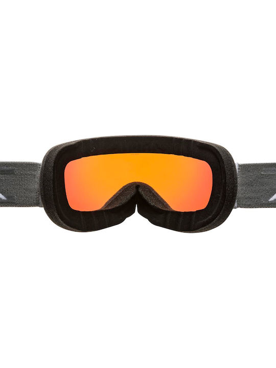 Alpina Ski- & Snowboardbrille Erwachsene Weiß mit Linse Spiegel in Rosa Farbe