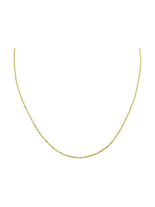 Senzio Belibasakis Goldene Kette Nacken 14K mit einer Länge von 40cm