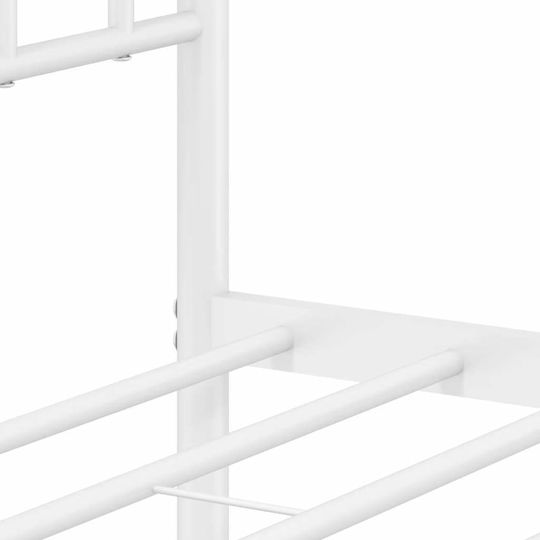 Doppelbett Metall Weiß mit Lattenrost für Matratze 135x190cm