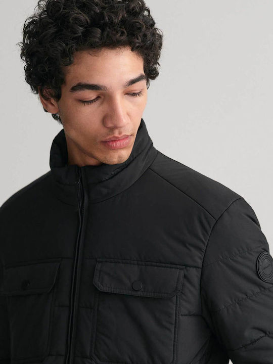 Gant Geacă pentru bărbați de iarnă Puffer Impermeabil BLACK