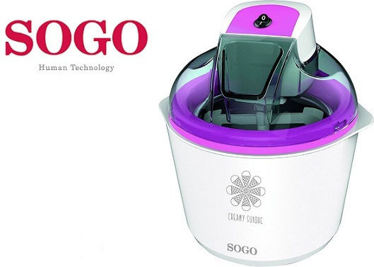 Sogo Παγωτομηχανή 1.5lt Λευκή