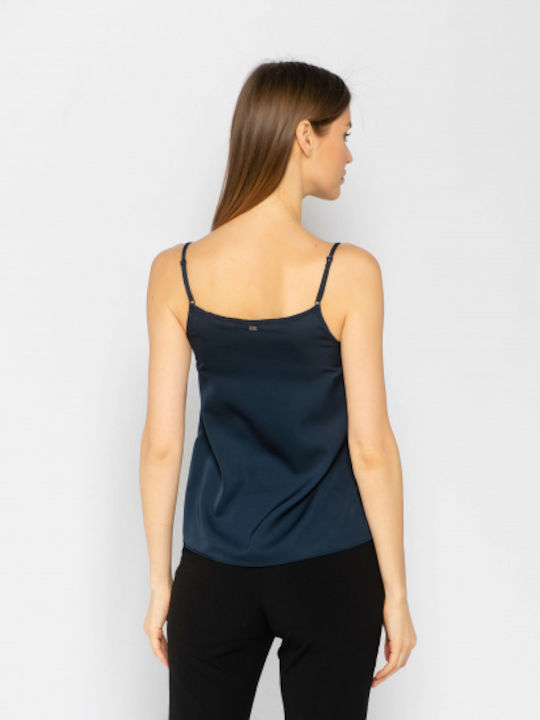 Mexx Damen Sommer Bluse mit Trägern Dark Sapphire