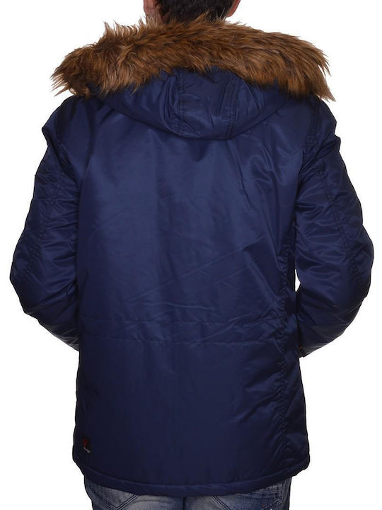 Inox Men's Winter Jacket Blue