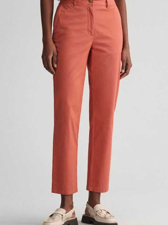 Gant Women's Capri Chino Trousers in Slim Fit Tile