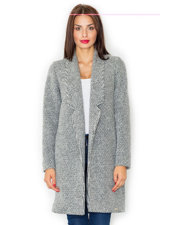 Figl Women's Midi Coat Gray