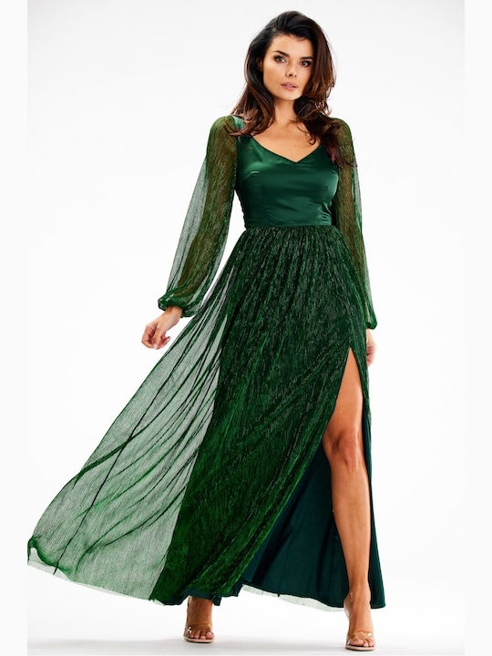 Awama A626 Maxi Dress Green