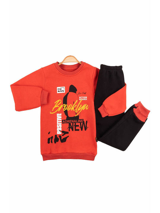 Moyes Kids Sweatpants Set Orange 2pcs