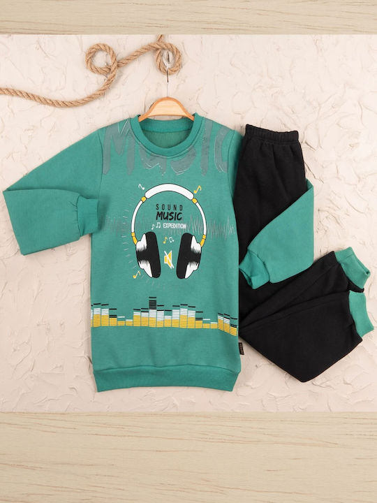 Moyes Kids Sweatpants Set Green 2pcs