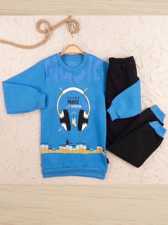 Moyes Kids Sweatpants Set Blue 2pcs