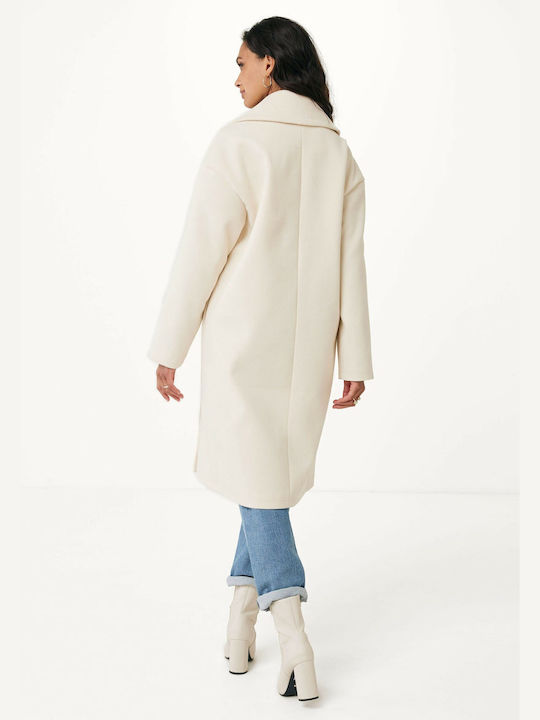 Mexx Women's Midi Coat White.