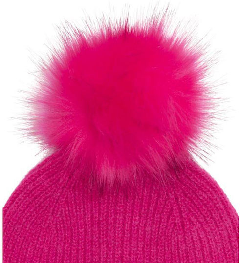 Pom Pom Beanie Unisex Căciulă Tricotat în culoarea Fuchsia