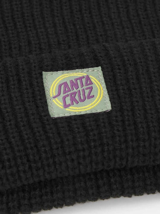 Santa Cruz Dot Beanie Unisex Σκούφος Πλεκτός σε Μαύρο χρώμα