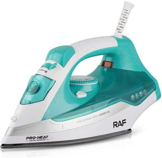 Raf Fier de Călcat cu Aburi 2200W cu Talpă Ceramică și Debit Continu de Abur 14g/min