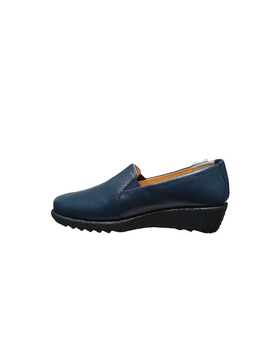 Relax Anatomic Leather Women's Moccasins in Blue Color