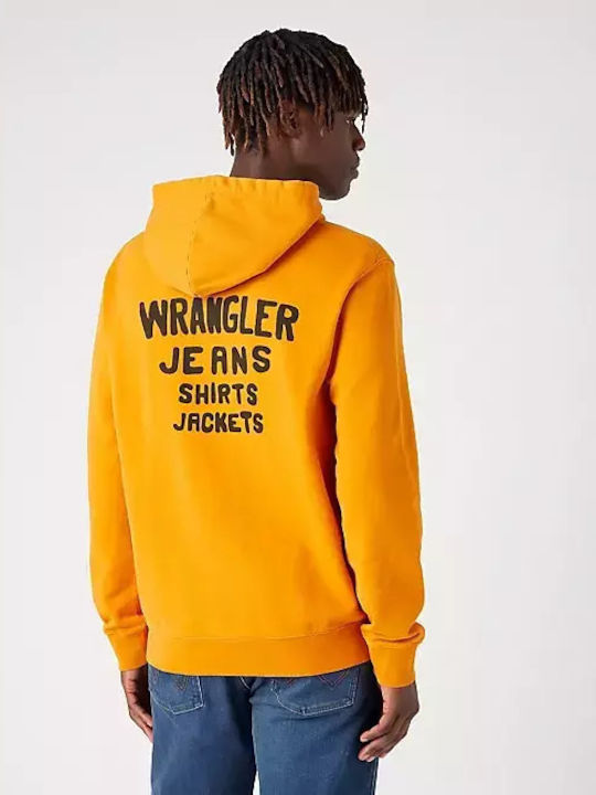 Wrangler Ανδρικό Φούτερ με Κουκούλα Golden Oak