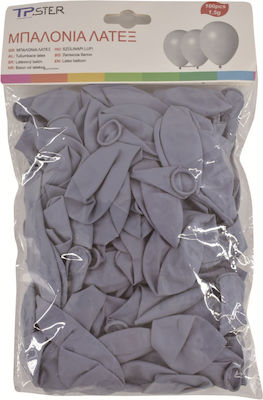 Set of 100 Balloons Latex Gray