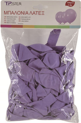 Set of 100 Balloons Latex Purple