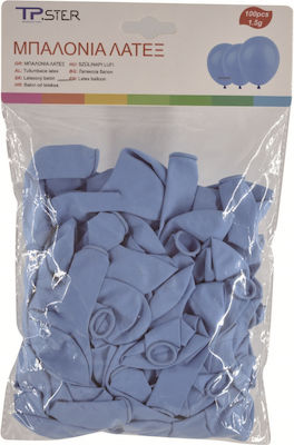 Set of 100 Balloons Latex Blue