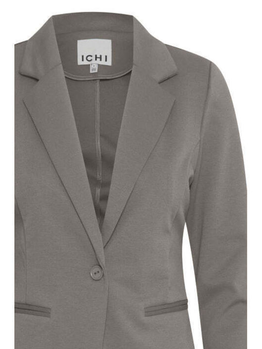 ICHI Long Women's Blazer Gray