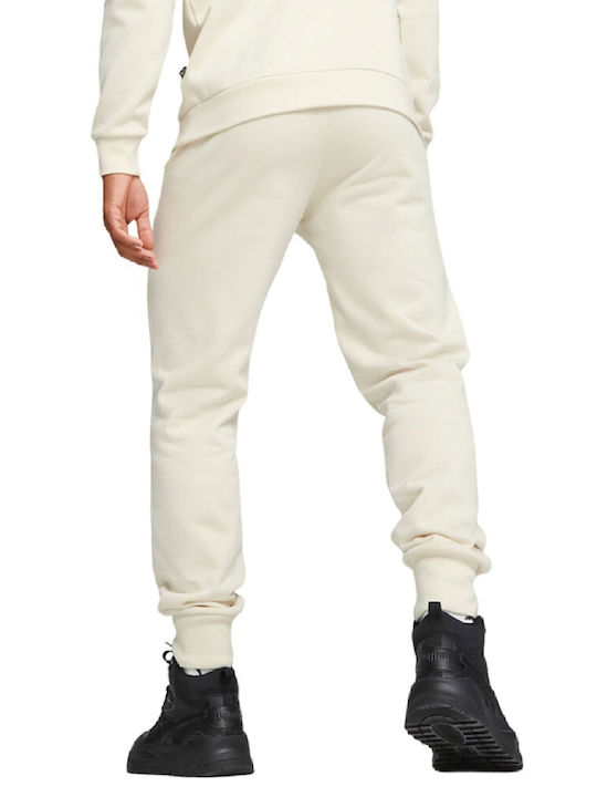 Puma Ess Logo Pants Men's Sweatpants ΛΕΥΚΟ