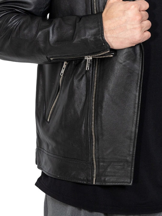 Leather Jacket Biker Black