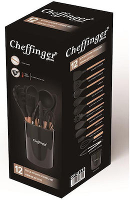 Cheffinger Silicone Cooking Utensil Set Black 12pcs