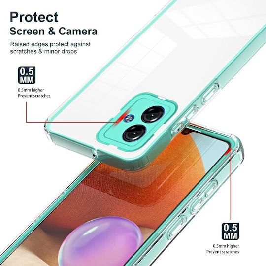 Color Frame Back Cover Silicone Green (Moto G14)