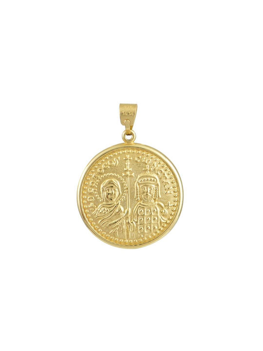 Pendant Kids Talisman Double Sided Constantine from Gold 9K N015.1Y.K9