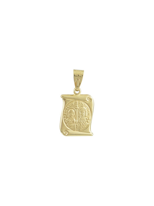 Anhänger Kinder Amulett Beidseitig Konstantinato aus Gold 9K N006.6Y.K9