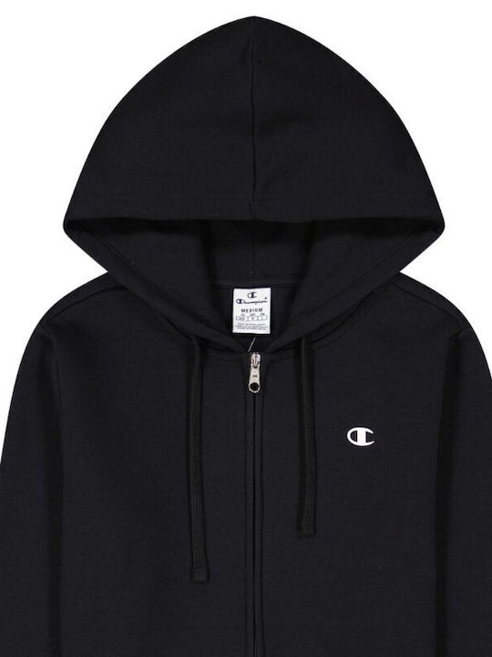 Champion Women's Hooded Cardigan ΜΑΥΡΗ