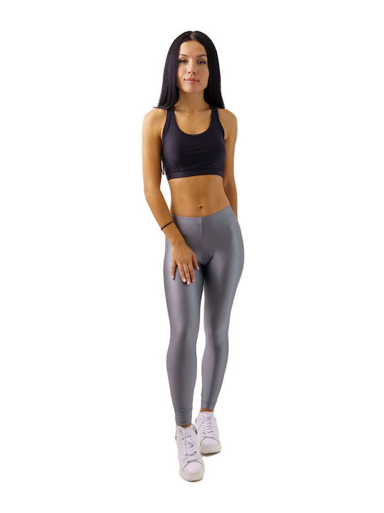 Women's Long Legging Shiny Gray