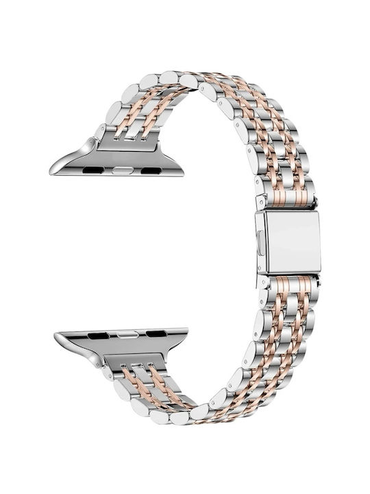 Λουράκι Silver-Rose Gold (Apple Watch 38/40/41/42mm) Λουράκι Silver-Rose Gold (Apple Watch 38/40/41/42mm)