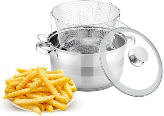 Cheffinger Ανοξείδωτη Κατσαρόλα Φριτέζα 6.5lt / 24cm Cheffinger Ανοξείδωτη Κατσαρόλα Φριτέζα 6.5lt / 24cm