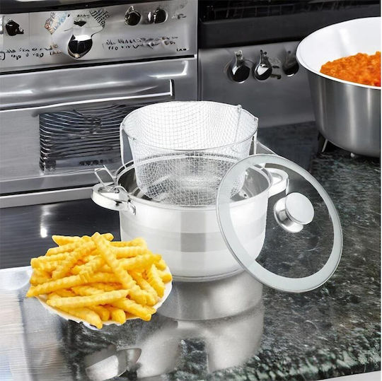 Cheffinger Stainless Steel Fryer Pot 6.5lt / 24cm