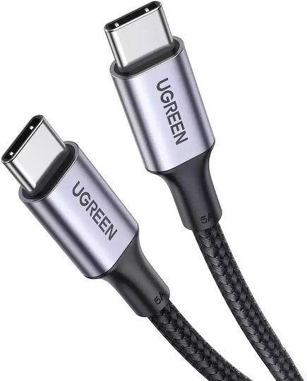 Ugreen US316 Cablu USB 2.0 Împletit USB-C Tată - USB-C 100W PD Negru 0.5m 20478