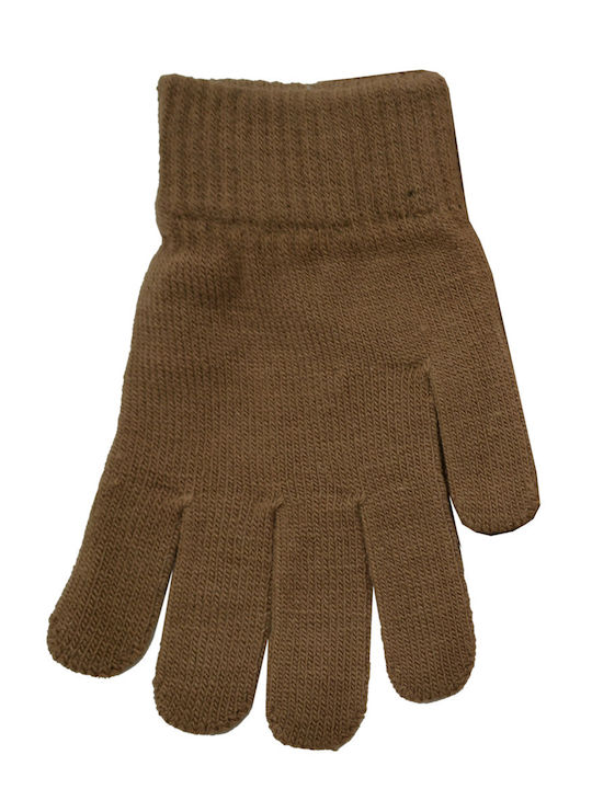 Brims and Trims Women's Knitted Gloves Χακί - Μπεζ