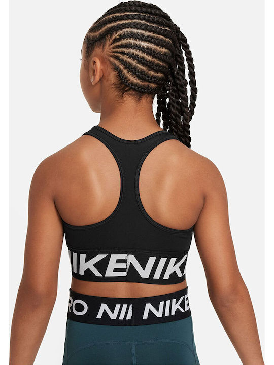 Nike Dri-Fit SWOOSH Γυναικείο Αθλητικό Μπουστάκι Μαύρο