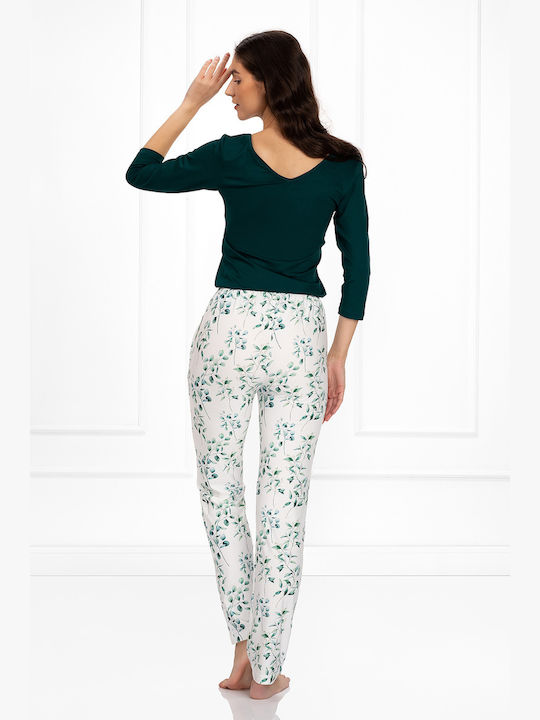 Momenti Per Me Set Winter Women's Pajamas Green