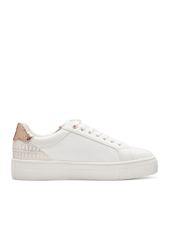 Γυναικεία Ανατομικά Chunky Sneakers Wht / Rose Gold