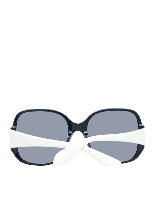 adidas Women's Sunglasses with Black Plastic Frame and Gray Lens OR0033 04G