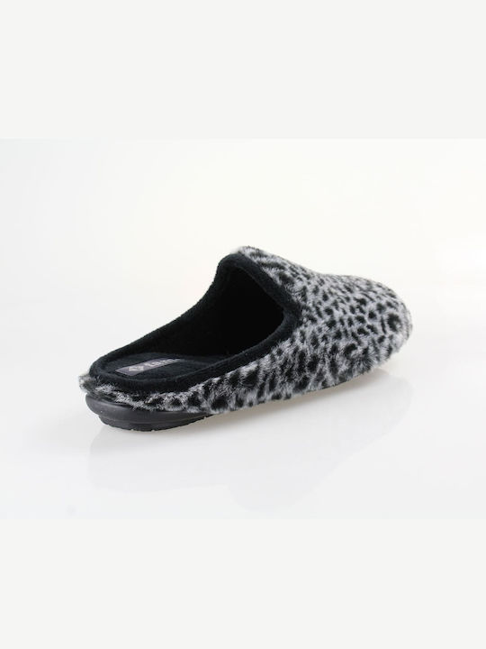 FAME Winter Women's Slippers in Negru color