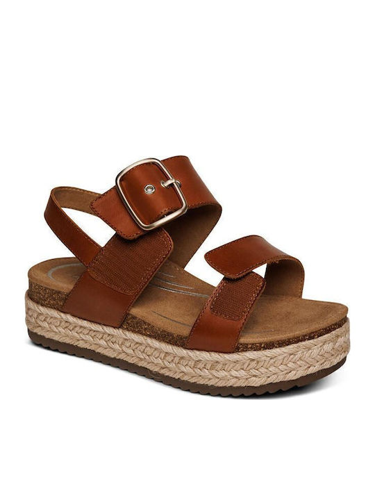 Leder Sandalen Tabac Braun