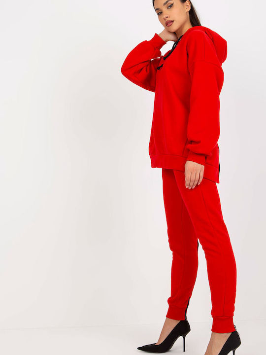 Ex Moda Set Women's Sweatpants Red