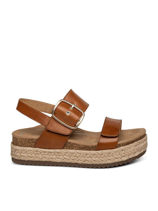 Leder Sandalen Tabac Braun