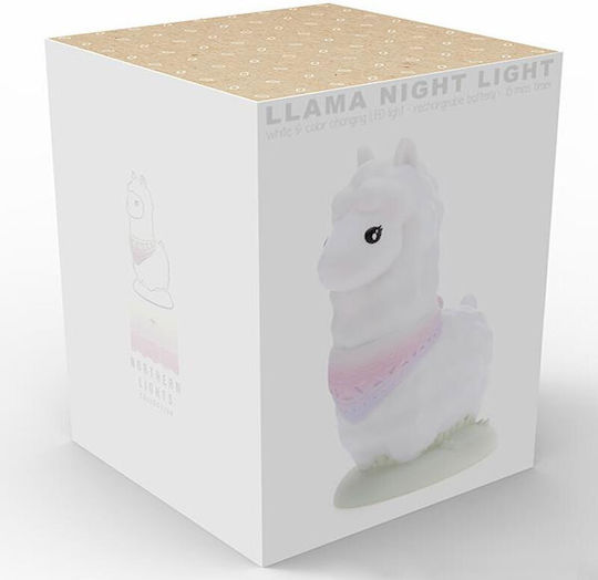 Dhink Nachtlicht Für Das Kinderzimmer LED Lama Mit Batterien Rosa