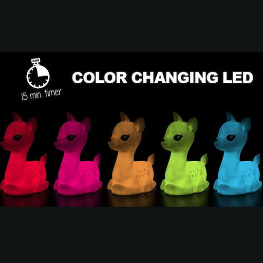 Dhink Nursery Night Light LED Deer Battery Beige
