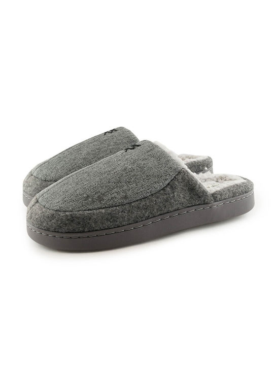 Love4shoes Men's Printed Slippers Gray