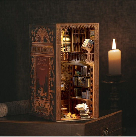 Cutebee Παιχνίδι Κατασκευών Ξύλινo Eternal Bookstore για Παιδιά 14+ Ετών