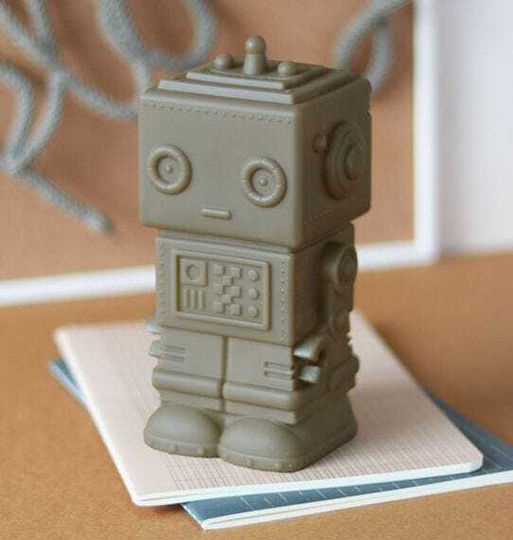 A Little Lovely Company Robot Κουμπαράς Πλαστικός Καφέ 7.8x6.6x15.2cm
